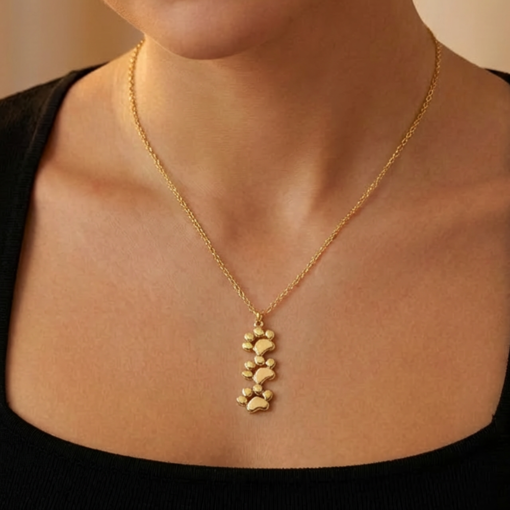 Free Triple Stack Paw Necklace