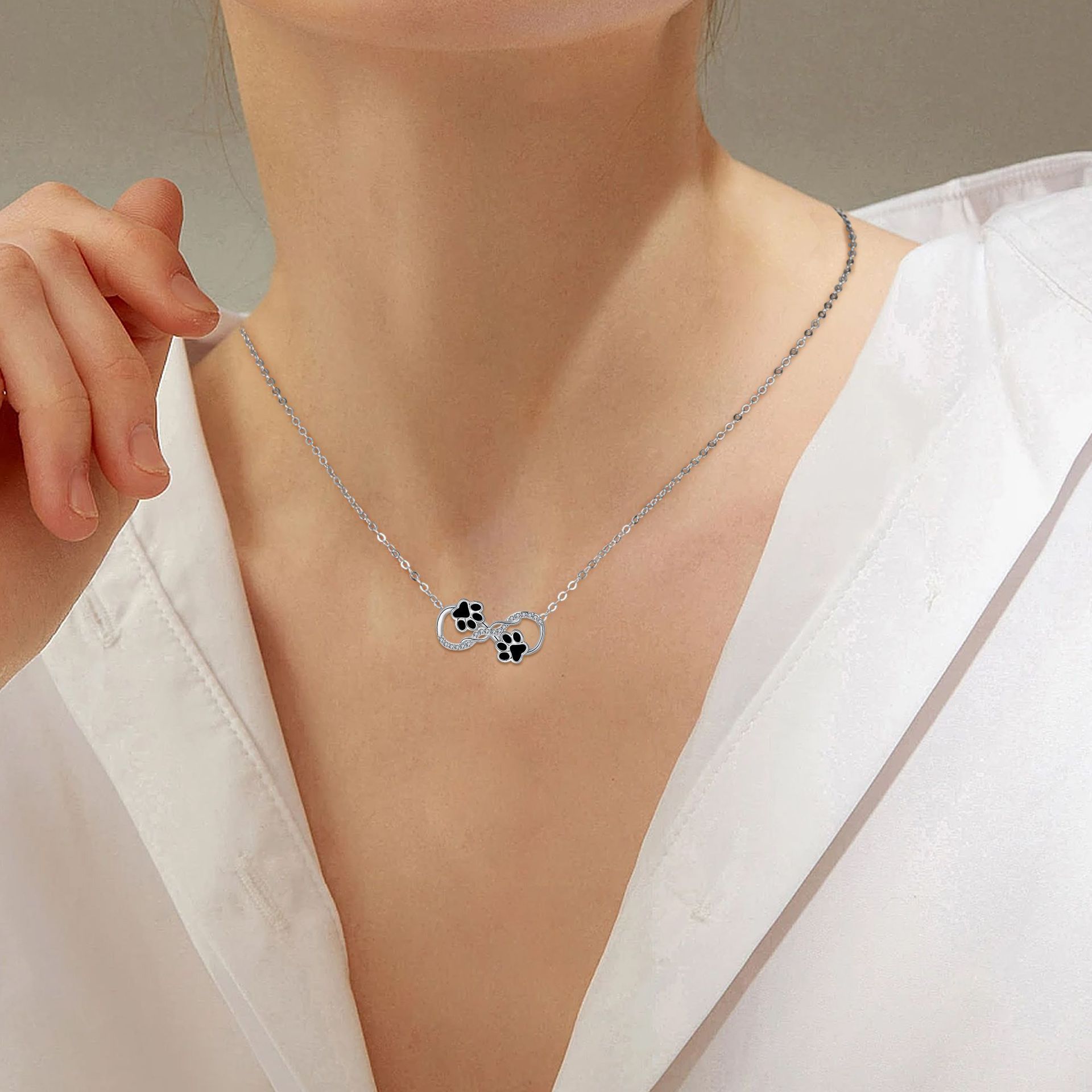 Infinity Symbol Pendant Necklace with Zirconia VIP