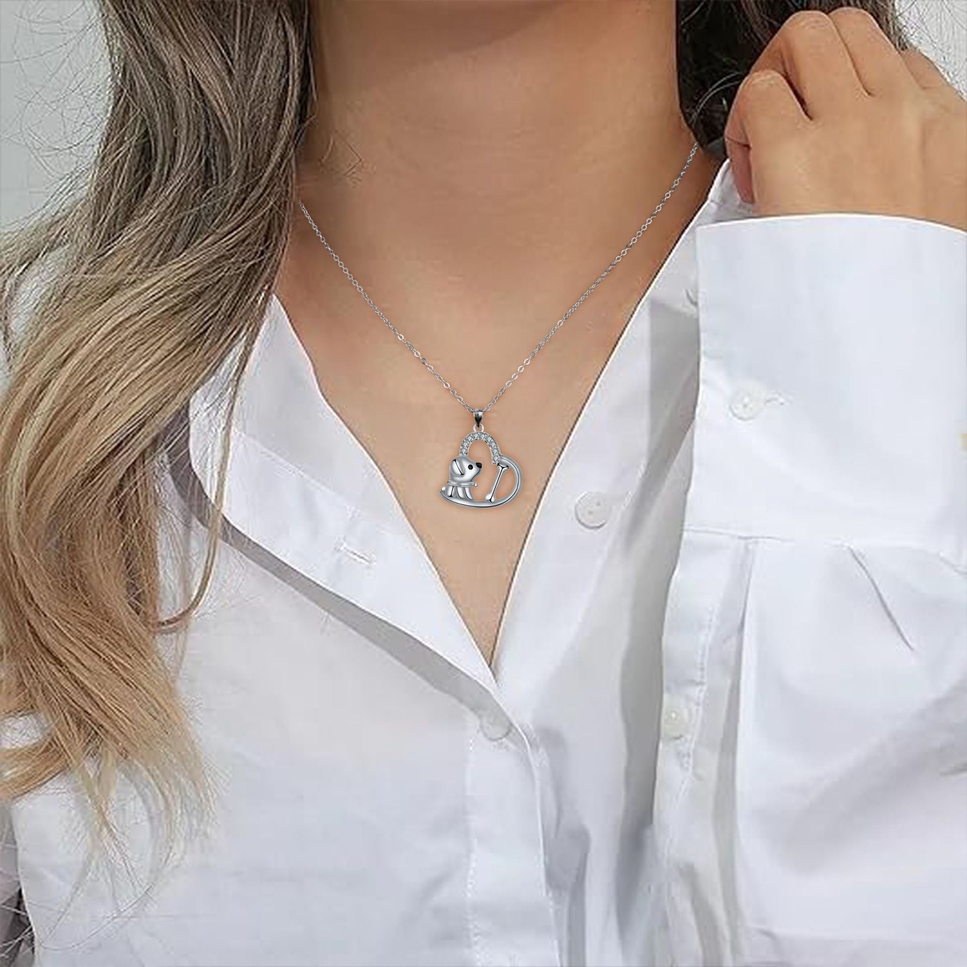 Heart Pendant Dog Necklace VIP