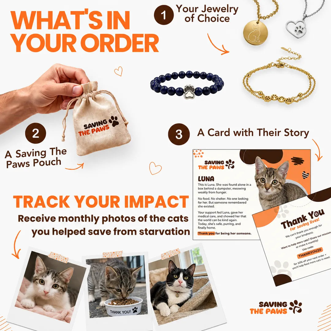 Cat Free Linked Paws Bracelet