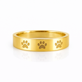 Black Paw Print Ring