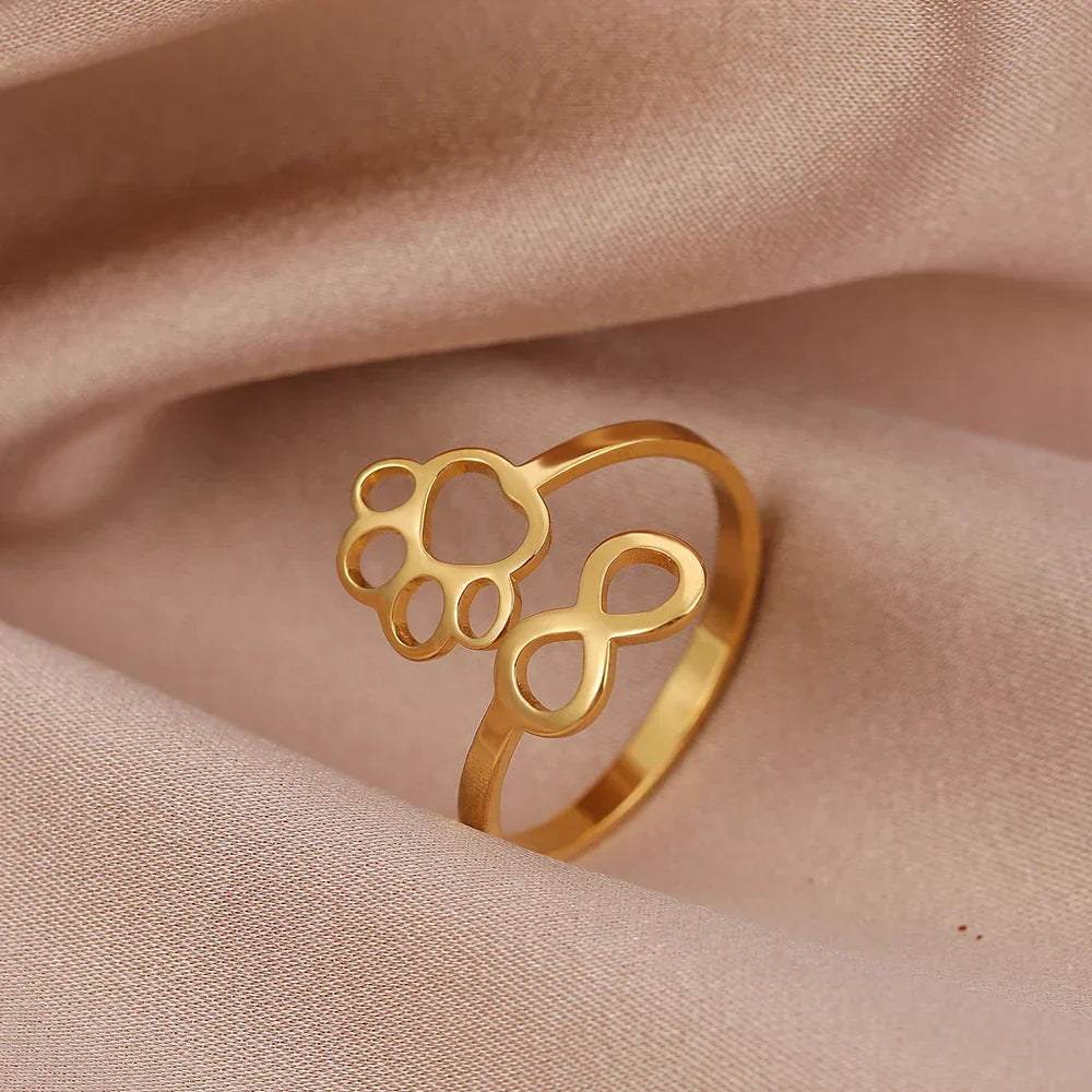 Adjustable Infinity Paw Ring – Stainless Steel VIP