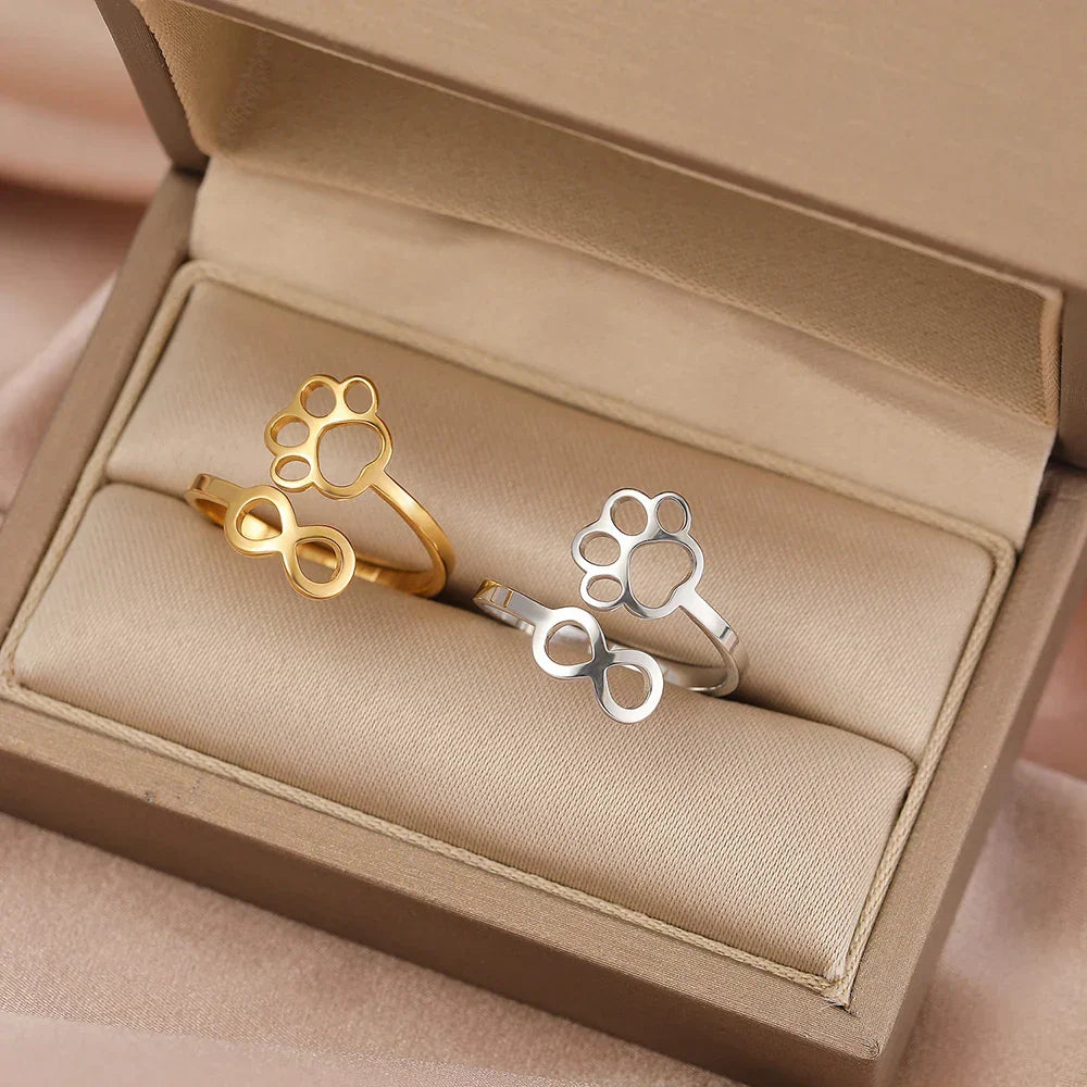 Adjustable Infinity Paw Ring – Stainless Steel VIP