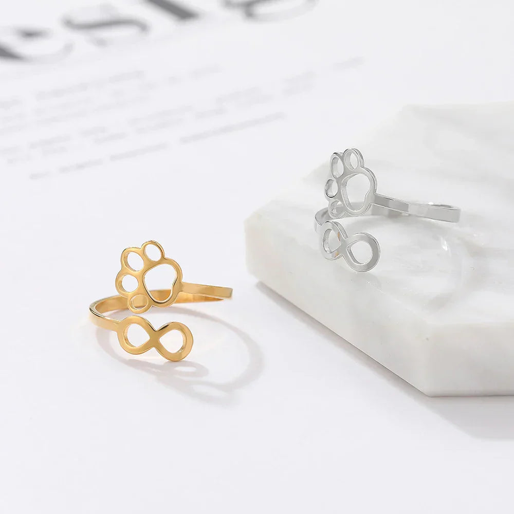 Adjustable Infinity Paw Ring – Stainless Steel VIP