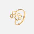 Adjustable Infinity Paw Ring – Stainless Steel