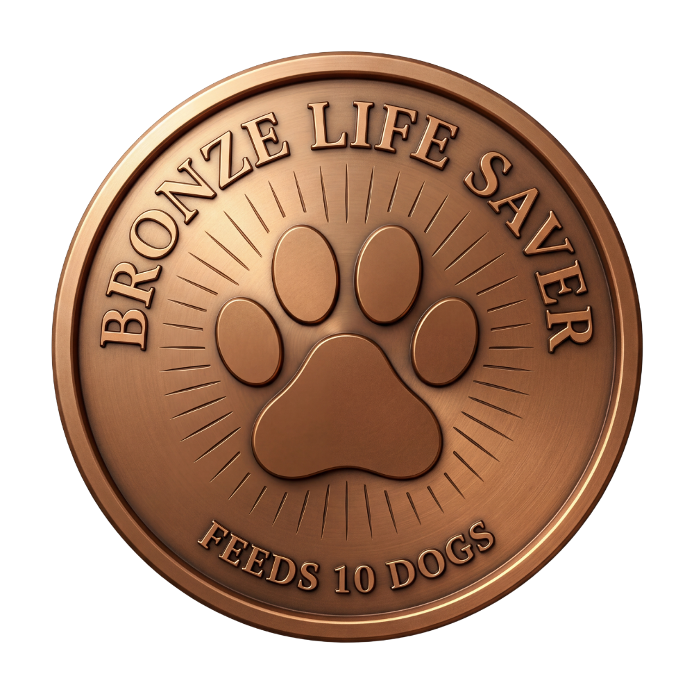 BRONZE LIFE SAVER BADGE - FEEDS 30 DOGS