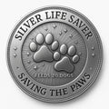 SILVER LIFE SAVER BADGE - FEEDS 50 DOGS