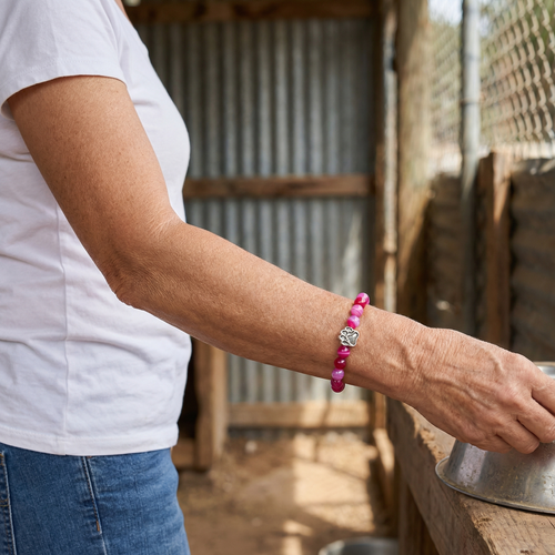 Cat Free Pink Heart Paw Bracelet