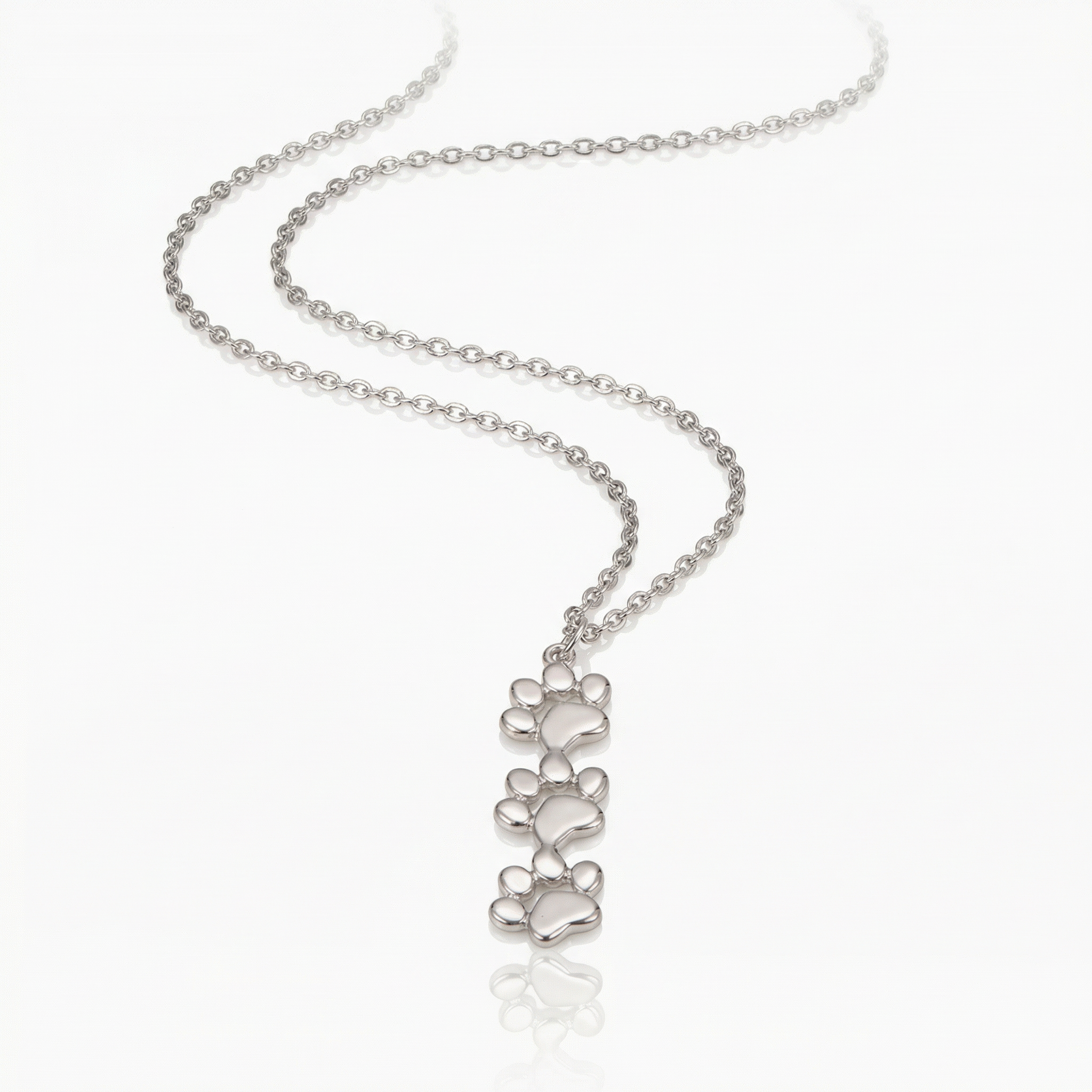 Triple Stack Paw Necklace