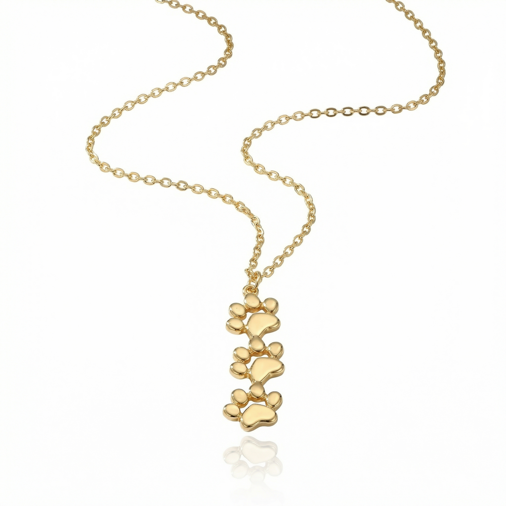 Triple Stack Paw Necklace
