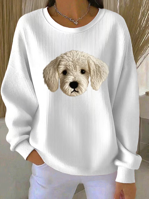 Dog Print Casual Top