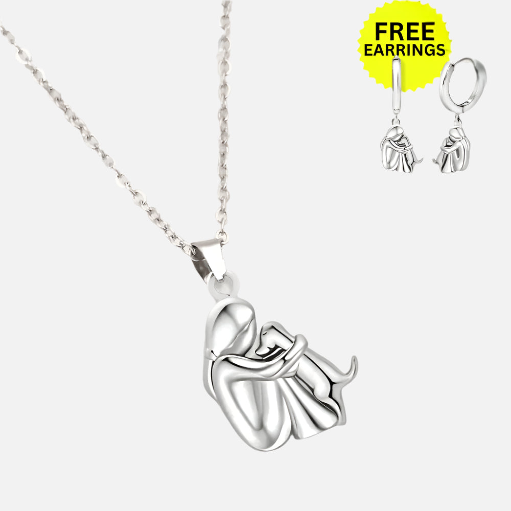 Hug Pendant Necklace with Bonus Earrings – Limited Time Offer VIP