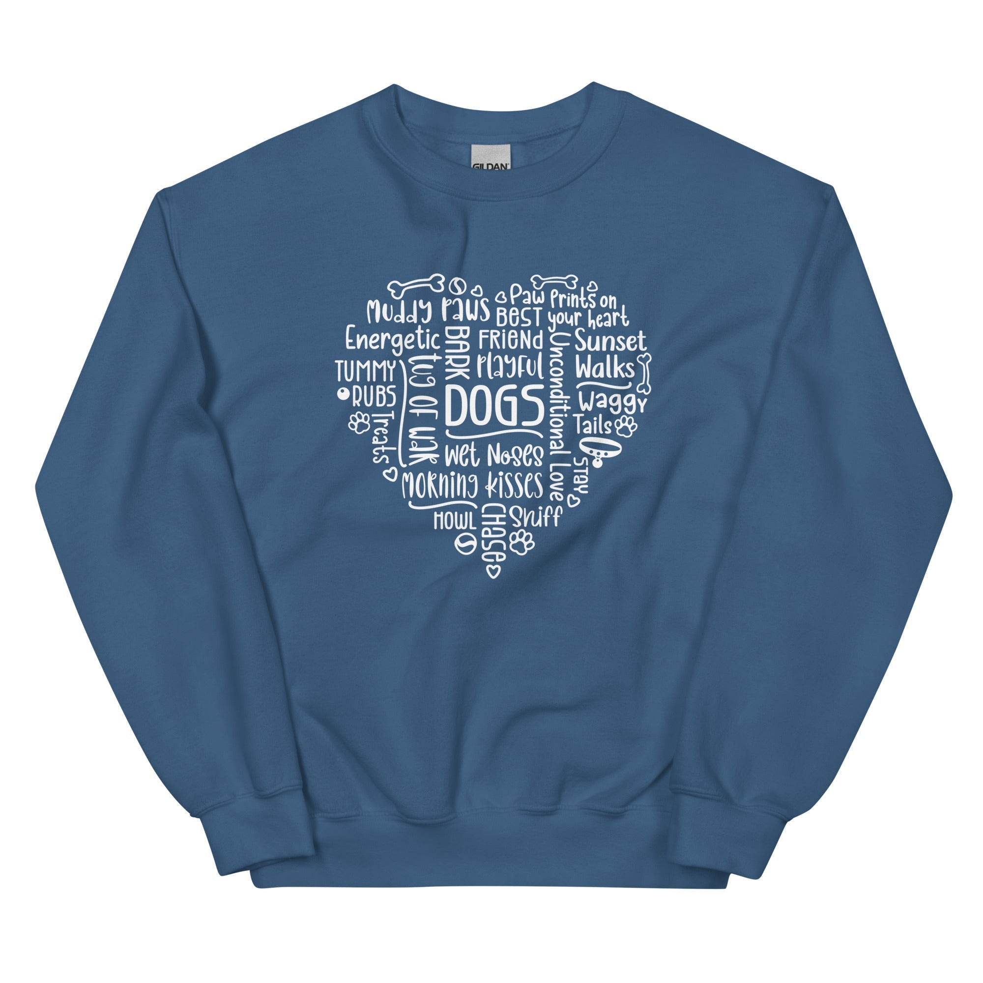 Dog Heart Word Art Unisex Sweatshirt