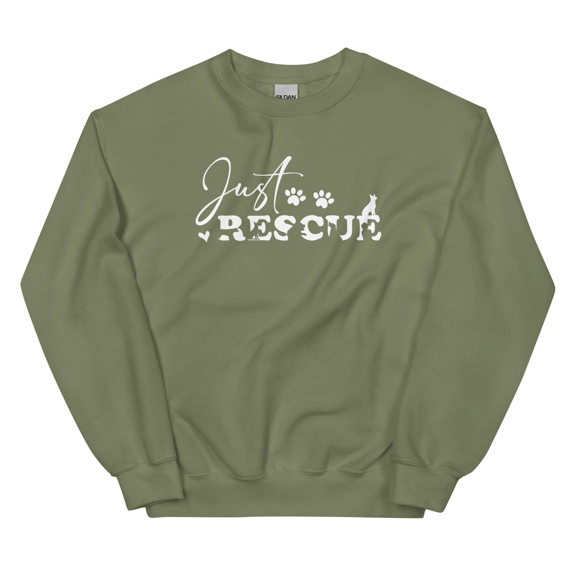 Just Rescue Sweatshirt - Cozy Rescue Dog Lover Pullover
