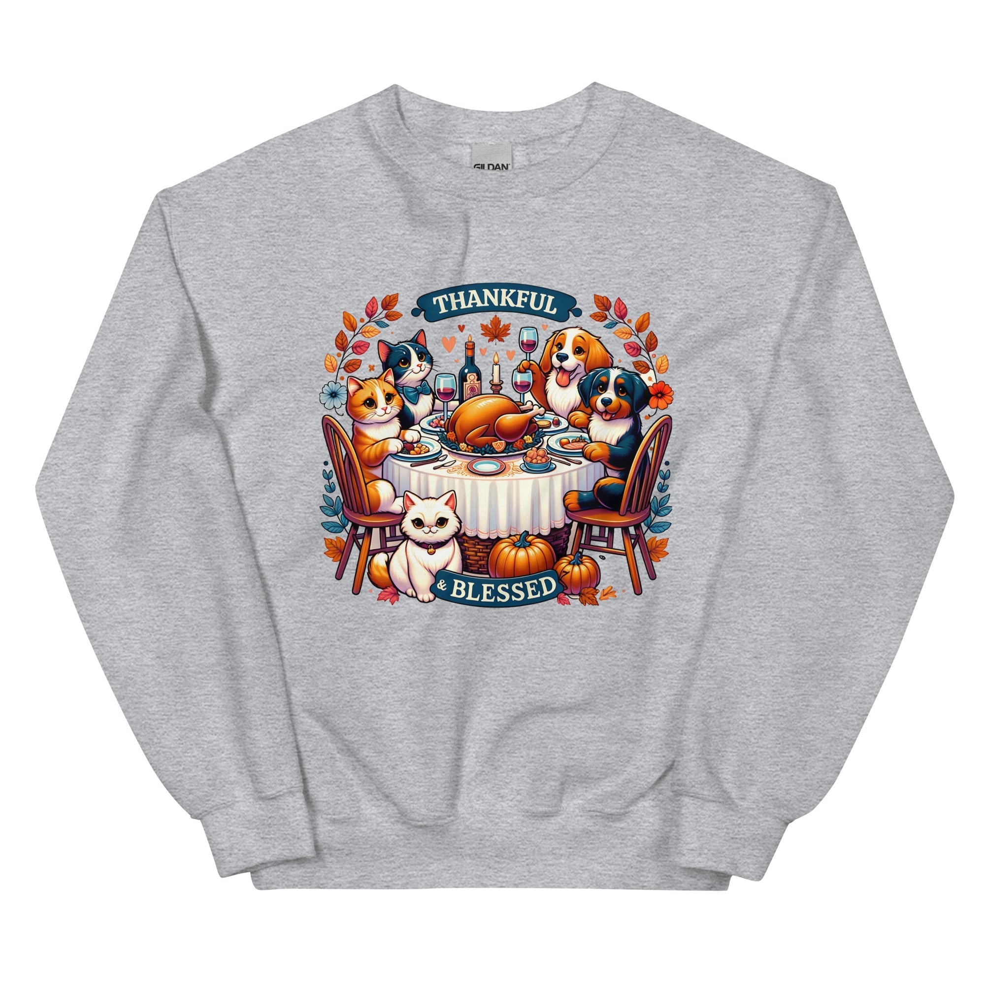Thankful & Blessed for Pets Sweatshirt for Dog Lovers