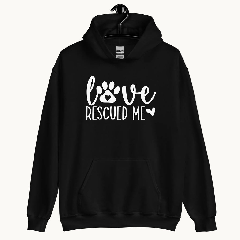 Love Rescued Me Unisex Hoodie for Dog Lovers