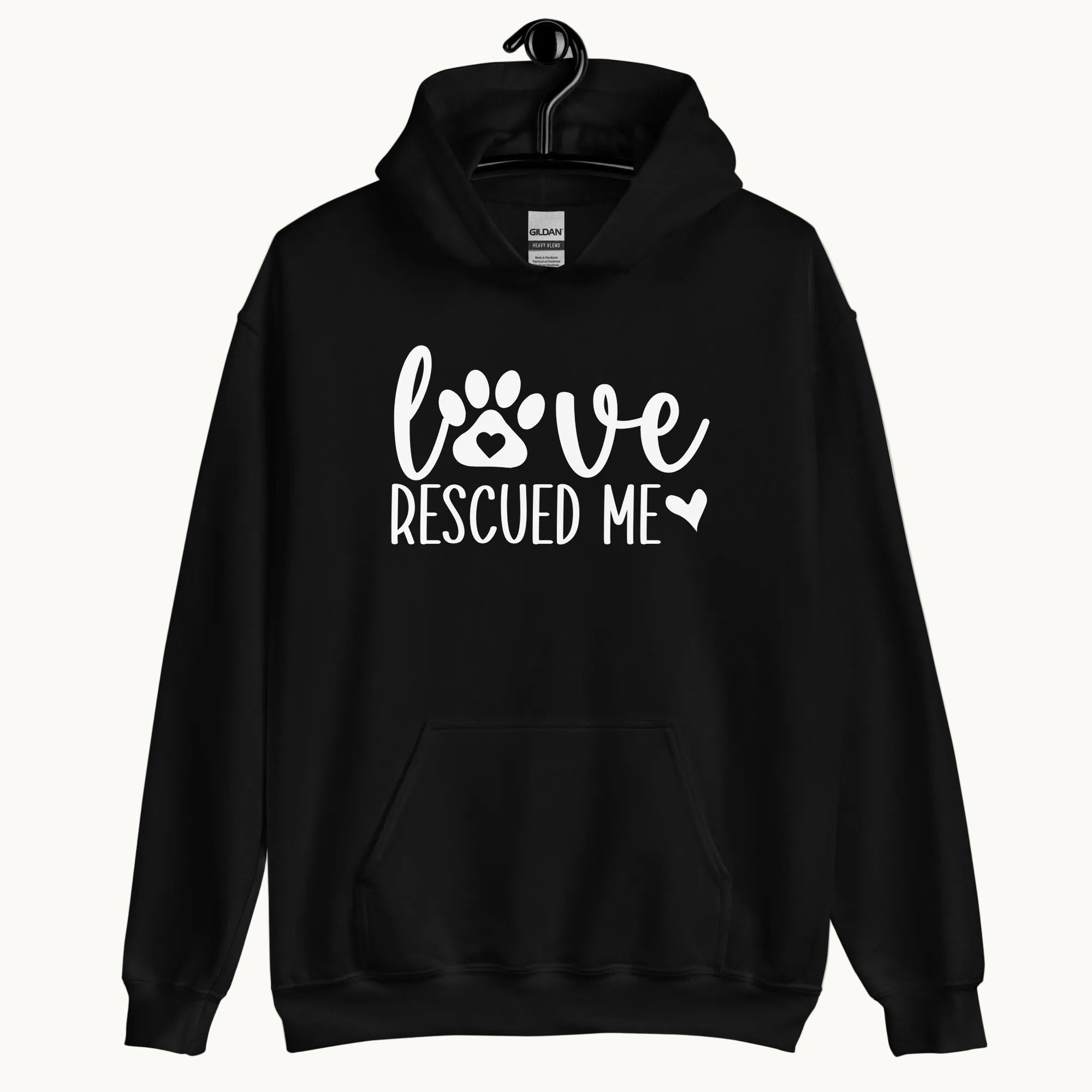 Love Rescued Me Unisex Hoodie for Dog Lovers