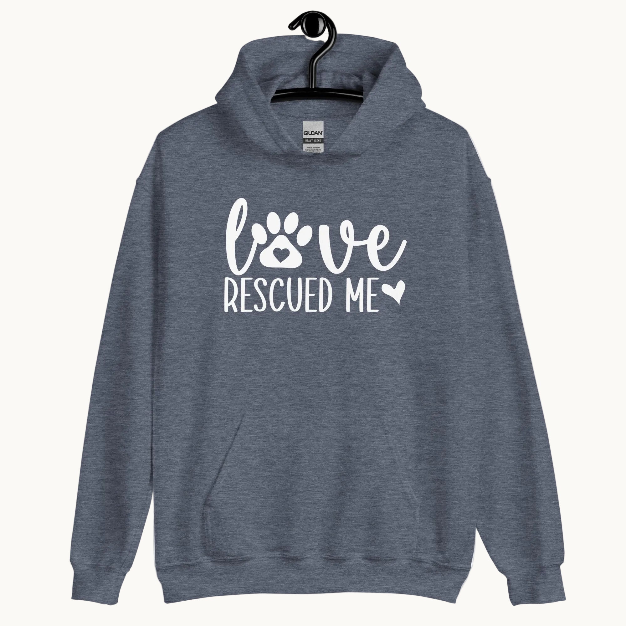 Love Rescued Me Unisex Hoodie for Dog Lovers