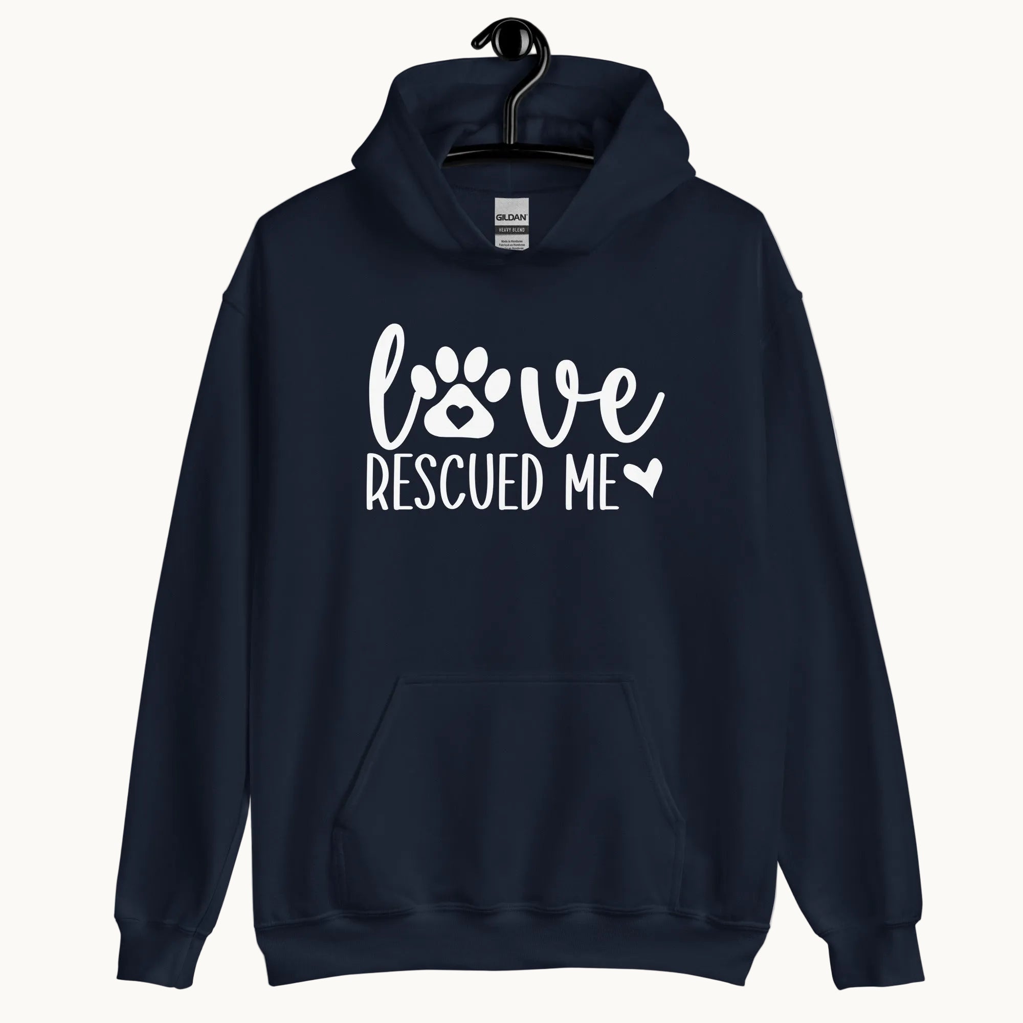 Love Rescued Me Unisex Hoodie for Dog Lovers